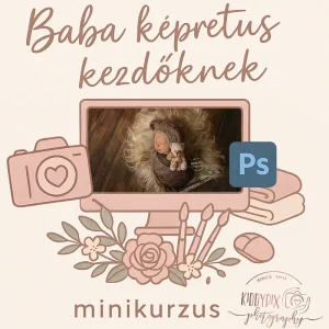 Babakép retusálás - teljes kisfiú újszülött fotó retusálás Photoshopban