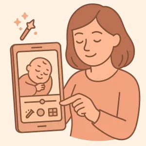 Babafotózás telefonnal és utómunka egyszerűen